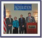 Fairfax County BOS Chair Gerry Connolly, Citation of Merit Award Winners Bill and Janie Strauss & Federation President John Jennison