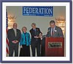 Fairfax County BOS Chair Gerry Connolly, Citation of Merit Award Winners Bill and Janie Strauss & Federation President John Jennison