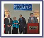 Fairfax County BOS Chair Gerry Connolly, Citation of Merit Award Winners Bill and Janie Strauss & Federation President John Jennison