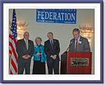 Fairfax County BOS Chair Gerry Connolly, Citation of Merit Award Winners Bill and Janie Strauss & Federation President John Jennison