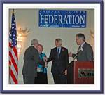 Fairfax County BOS Chair Gerry Connolly, Citation of Merit Award Winners Bill and Janie Strauss & Federation President John Jennison