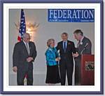 Fairfax County BOS Chair Gerry Connolly, Citation of Merit Award Winners Bill and Janie Strauss & Federation President John Jennison