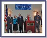 Fairfax County BOS Chair Gerry Connolly, Citation of Merit Award Winners Bill and Janie Strauss & Federation President John Jennison