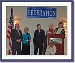 Fairfax County BOS Chair Gerry Connolly, Citation of Merit Award Winners Bill and Janie Strauss & Federation President John Jennison