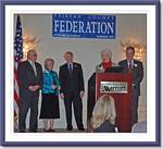 Fairfax County BOS Chair Gerry Connolly, Citation of Merit Award Winners Bill and Janie Strauss & Federation President John Jennison