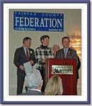 Federation President John Jennison, Secretary of the Commonwealth Kate Hanley, Citizen of the Year:Marlene Blum, & Providence District Supervisor Linda Q. Smyth