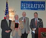 Fairfax County BOS Chair Gerry Connolly, Special Gratitude Award  C. Lee Fifer, Delegate Jim Scott  & Federation President John Jennison 