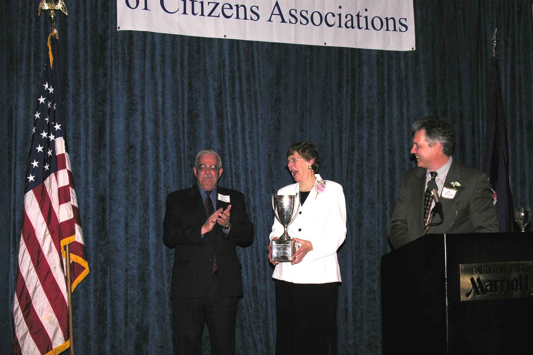 Copyright  2007 by FCFCA, Fairfax County BOS Chair Gerry Connolly, 2006 COY Sally Ormsby & Federation President John Jennison