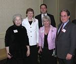 Marlene Blum (2005 COY), Sally and Tyler Ormsby, Kathy and Bruce Neilson 